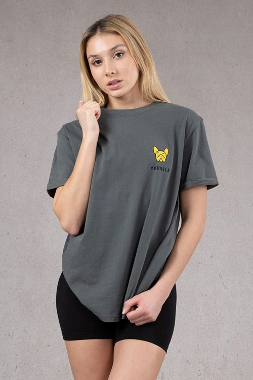 YoungLA W417 Iggy Oversized Tee Zelene Blankyt Světle Modré | JUZH32059